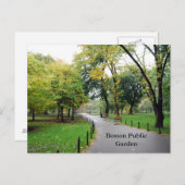 Carte Postale Jardin public de Boston (Devant / Derrière)