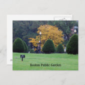 Carte Postale Jardin public de Boston (Devant / Derrière)