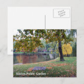 Carte Postale Jardin public de Boston (Devant / Derrière)