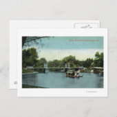 Carte Postale Jardin public de Boston Vue sur le pont (Devant / Derrière)