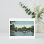 Carte Postale Jardin public de Boston Vue sur le pont (Debout devant)