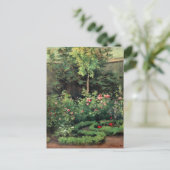 Carte Postale Jardin Rose, art de Camille Pissarro, (Debout devant)