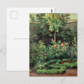 Carte Postale Jardin Rose, art de Camille Pissarro, (Devant / Derrière)