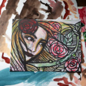 Carte Postale Jardin Rose déesse Rose Jardin