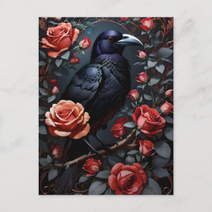 Carte Postale Jardin Rose du Corbeau Noir