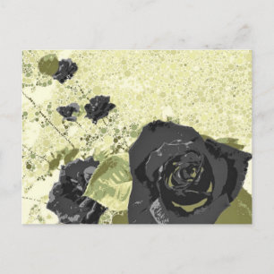 Carte postale Jardin Rose noir