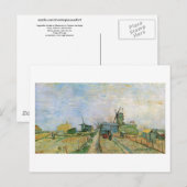 Carte Postale Jardin végétal à Montmartre Van Gogh Art (Devant / Derrière)