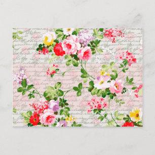Carte Postale Jardin Whimsical victorien vintage