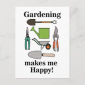 Carte Postale Jardinage Outils Jardinage (Devant)