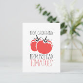 Carte Postale Jardiner Tomates Gardener Cadeau (Debout devant)