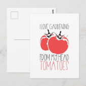 Carte Postale Jardiner Tomates Gardener Cadeau (Devant / Derrière)