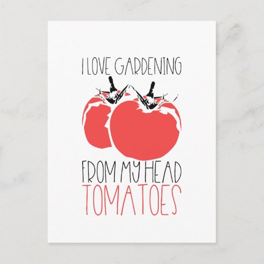 Carte Postale Jardiner Tomates Gardener Cadeau (Devant)
