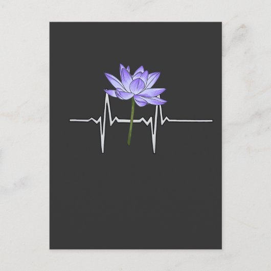 Carte Postale Jardinier à fleurs violettes (Devant)