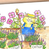 Carte Postale Jardinier Chat