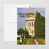Carte Postale Jardins Baha’i, Haïfa, Israël (Devant / Derrière)