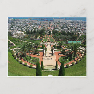 Carte Postale Jardins Bahai à Haïfa, Israël