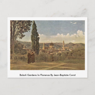 Carte Postale Jardins Boboli À Florence Par Jean-Baptiste Corot