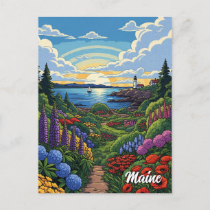 Carte Postale Jardins botaniques du Maine Côtier