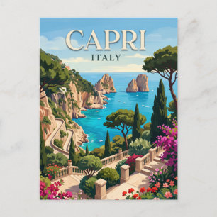 Carte Postale Jardins d'Auguste Capri Italie