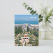 Carte Postale Jardins de Bahá'í de Haïfa, Israël (Debout devant)