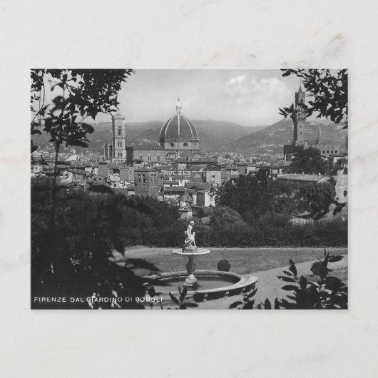 Carte Postale Jardins de Boboli Florence Italie (Devant)