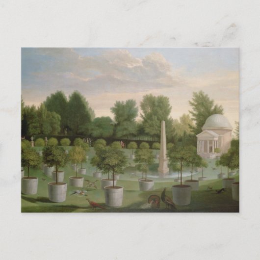 Carte Postale Jardins de Chiswick House (huile sur toile) (Devant)