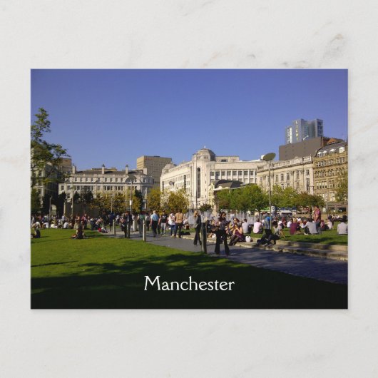 Carte Postale Jardins de Piccadilly, Manchester (Devant)