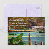 Carte Postale Jardins de Swan Lake Iris, Sumter, Caroline du Sud (Devant / Derrière)