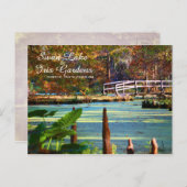 Carte Postale Jardins de Swan Lake Iris, Sumter, Caroline du Sud (Devant / Derrière)