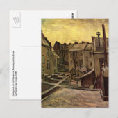 Carte Postale Jardins de vieilles maisons par Vincent van Gogh (Devant / Derrière)