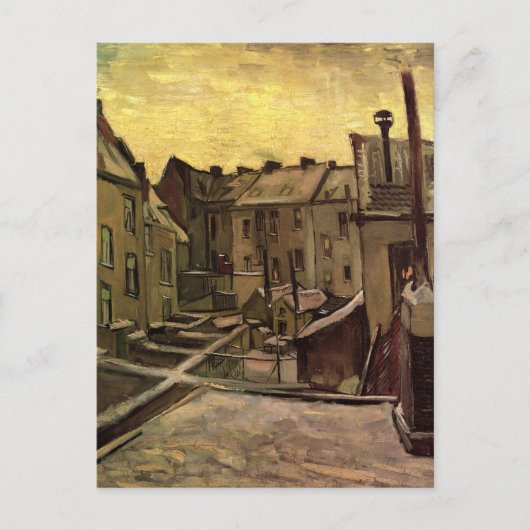 Carte Postale Jardins de vieilles maisons par Vincent van Gogh (Devant)