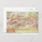 Carte Postale Jardins de Yuan Ming Yuan, Pékin, 1783-86 (engrave (Devant / Derrière)