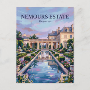 Carte Postale Jardins du domaine de Nemours États-Unis