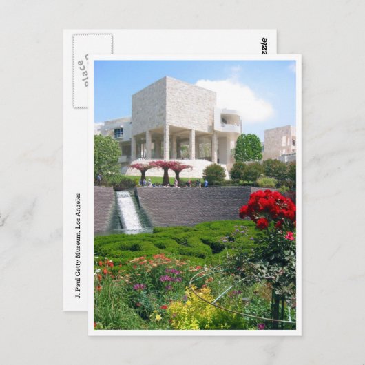 Carte Postale jardins du musée getty (Devant / Derrière)