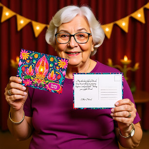 Carte Postale Jardins enchantés de Diwali