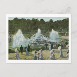 Carte Postale Jardins et fontaines, Versailles France Vintage