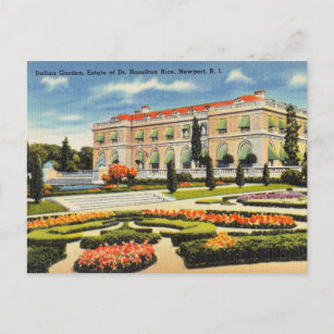 Carte Postale Jardins italiens, Newport, Rhode Island