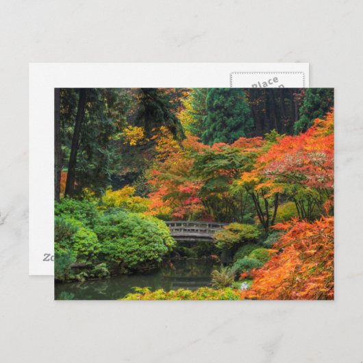 Carte Postale Jardins Japonais En Automne À Portland, Oregon 5 (Devant / Derrière)