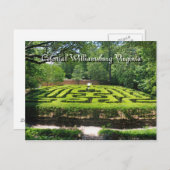 Carte Postale Jardins officiels Williamsburg VA (Devant / Derrière)