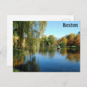Carte Postale Jardins publics de Boston, Massachusetts (Devant / Derrière)
