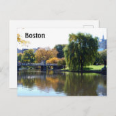 Carte Postale Jardins publics de Boston, Massachusetts (Devant / Derrière)
