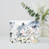 Carte Postale Jardins stratifiés - Fleurs aquarelles (Debout devant)