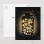 Carte Postale Jarre De lucioles Avec Étoiles De Nuit (Devant / Derrière)