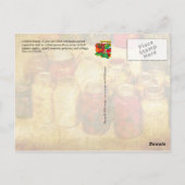 Carte Postale Jarres de nourriture en conserve (Dos)