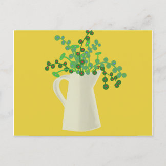 Carte Postale Jarron y plantas