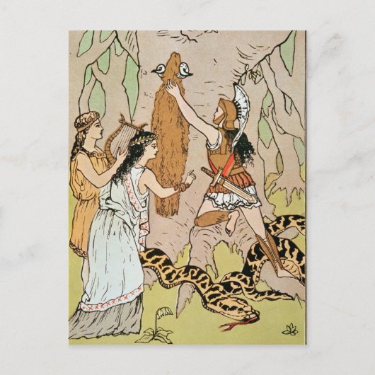 Carte Postale Jason saisissant la toison d'or (Devant)