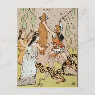 Carte Postale Jason saisissant la toison d'or