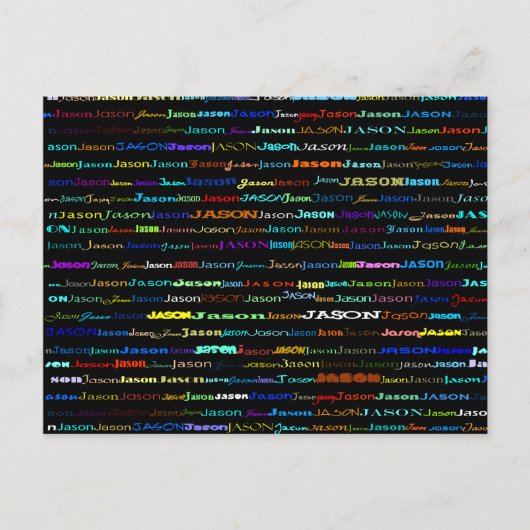 Carte postale Jason Text Design I (Devant)