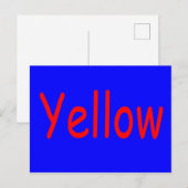 Carte Postale Jaune (Devant / Derrière)