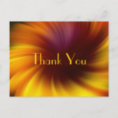 Carte Postale Jaune Brown perce Merci d'art Abstrait (Devant)